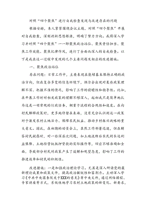 对照“四个聚焦”进行自我检查：发现与改进存在的问题.docx