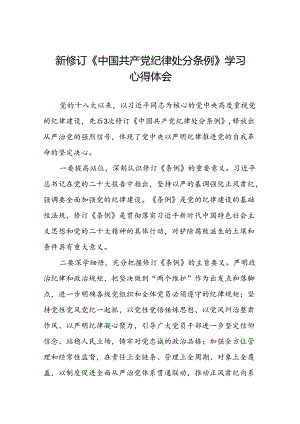 2024新修订中国共产党纪律处分条例六项纪律发言稿二十二篇.docx
