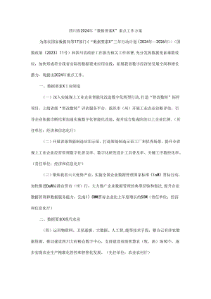 四川省2024年“数据要素×”重点工作方案-全文及解读.docx
