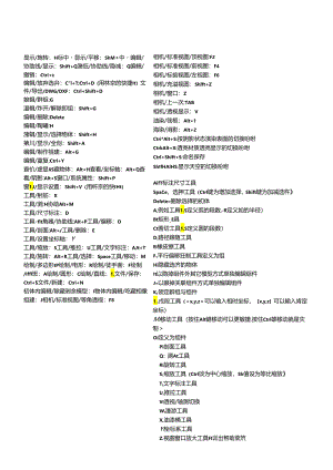 Sketchup常用快捷键(必备).docx