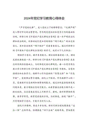 2024年党纪学习教育关于学习新修改版中国共产党纪律处分条例学习心得体会二十四篇.docx