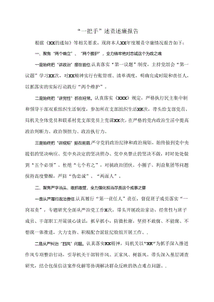 “一把手”述责述廉报告.docx