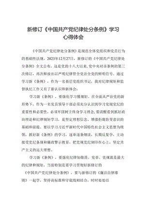 2024新修订中国共产党纪律处分条例六项纪律研讨发言材料二十二篇.docx