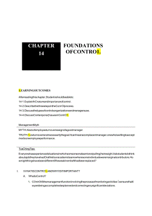 人民大2024管理学原理（第10版）英文教师手册robbinscoulter_fom10_im_14.docx