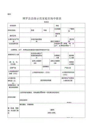 博罗县县级示范家庭农场申报表.docx