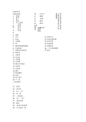 unit3单词短语句型测试题.docx