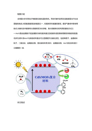 硫化镉金属-有机框架复合材料的制备及光催化应用.docx
