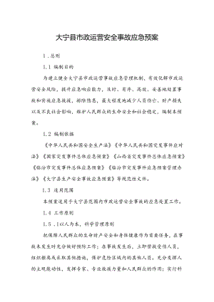 大宁县市政运营安全事故应急预案.docx