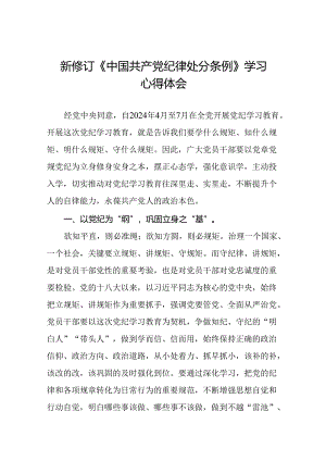 2024版新修订中国共产党纪律处分条例读书班研讨发言二十二篇.docx