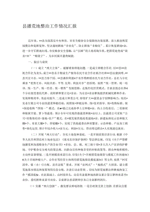 县撂荒地整治工作情况汇报.docx