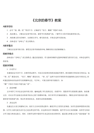 《北京的春节》教案.docx
