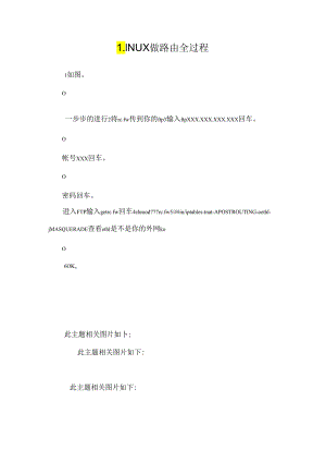 LINUX做路由全过程.docx