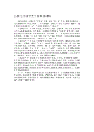 县推进经济普查工作典型材料.docx