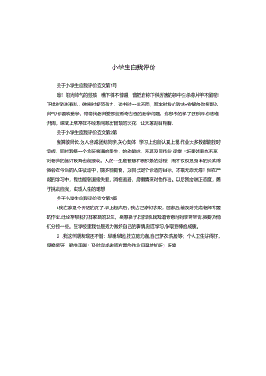小学生自我评价.docx
