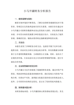 小马开疆财务分析报告.docx
