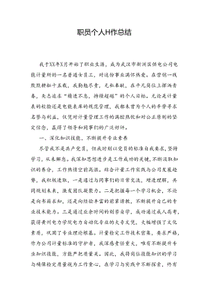 职员个人工作总结.docx