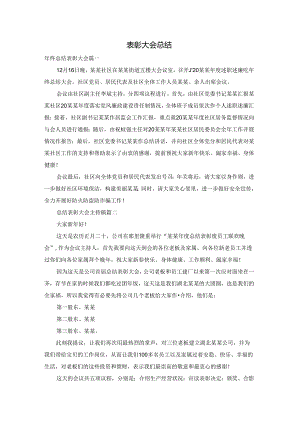 表彰大会总结.docx