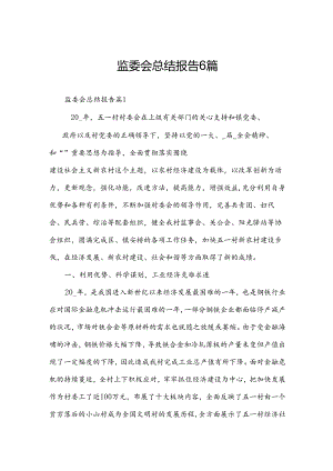 监委会总结报告6篇.docx