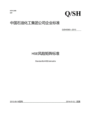 HSE风险矩阵标准-带标准号.docx