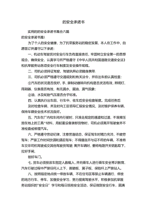的安全承诺书.docx