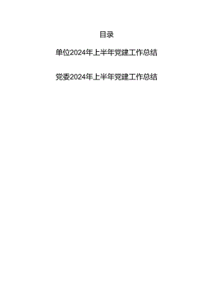 单位党委2024年上半年党建工作总结2篇.docx