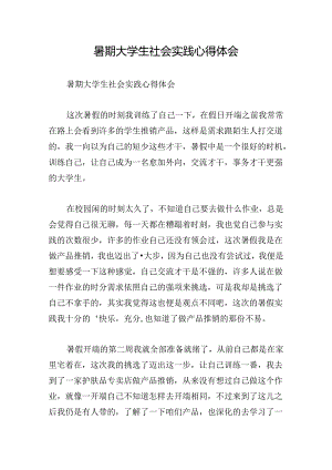 暑期大学生社会实践心得体会.docx