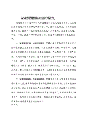 街道党工委书记党建工作交流发言：党建引领强基础 凝心聚力促发展.docx