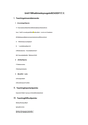 Unit11 What time do you go to school.docx