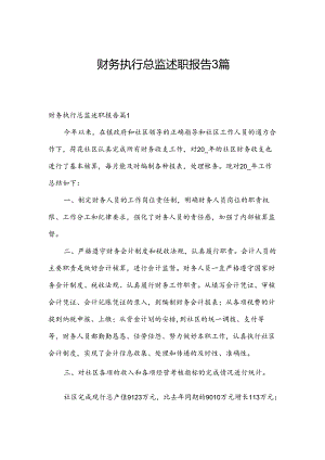 财务执行总监述职报告3篇.docx