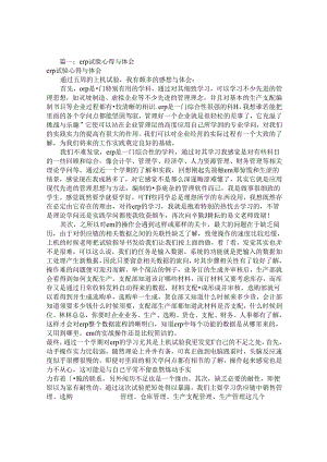 ERP实验报告心得(共10篇).docx
