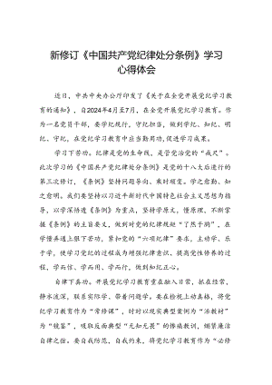 2024新修订中国共产党纪律处分条例关于六项纪律的研讨发言材料二十二篇.docx