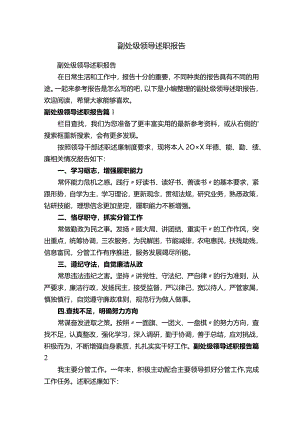 副处级领导述职报告.docx
