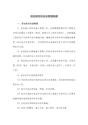 项目部项目安全管理制度.docx