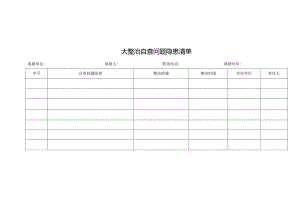大整治自查问题隐患清单.docx