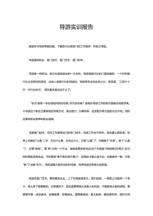导游实训报告.docx