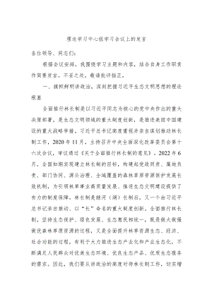 理论学习中心组学习会议上的发言.docx