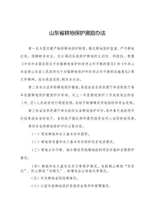 山东省耕地保护激励办法.docx
