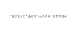 南京盛唐艺术园整体定位分析及可行性研究报告.docx