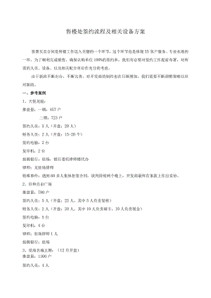 售楼处签约流程及相关设备方案.docx