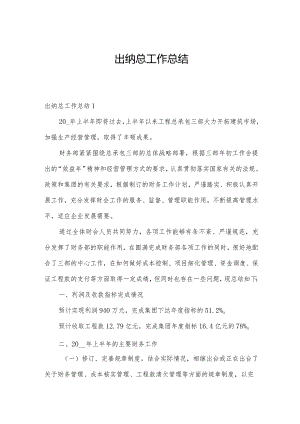 出纳总工作总结.docx