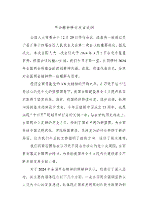 两会精神研讨发言提纲.docx