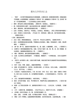 课内文化常识汇总（终稿）.docx