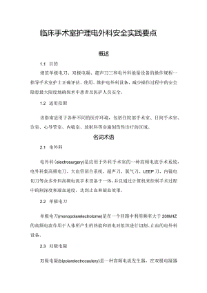 临床手术室护理电外科安全实践要点.docx