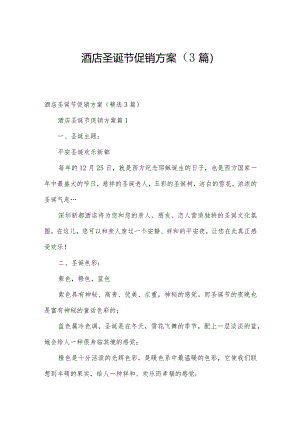酒店圣诞节促销方案（3篇）.docx