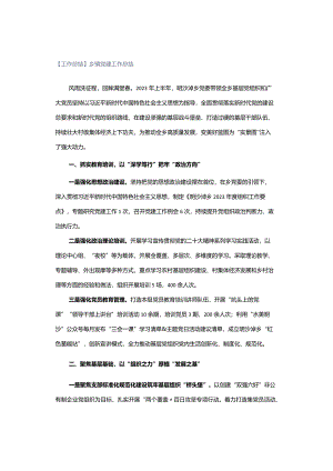 【工作总结】乡镇党建工作总结.docx