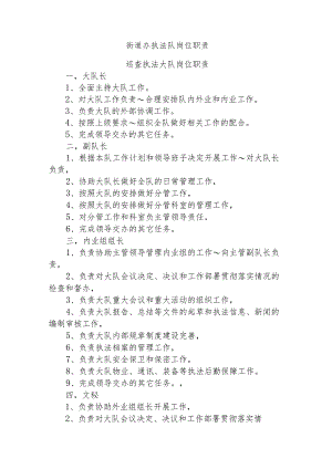 街道办执法队岗位职责.docx