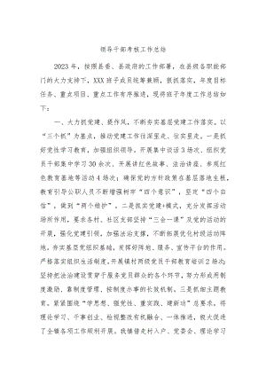 领导干部考核工作总结.docx