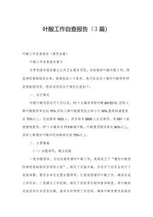 叶酸工作自查报告（3篇）.docx