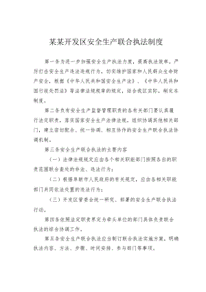 某某开发区安全生产联合执法制度.docx