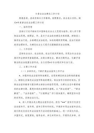 乡普法法治建设工作计划.docx
